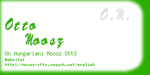 otto moosz business card