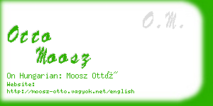 otto moosz business card